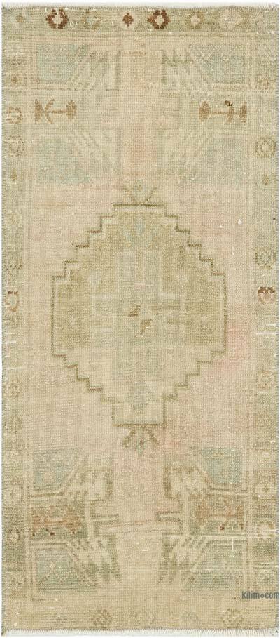 Vintage Turkish Hand-Knotted Rug - 1' 5" x 3' 3" (17" x 39")
