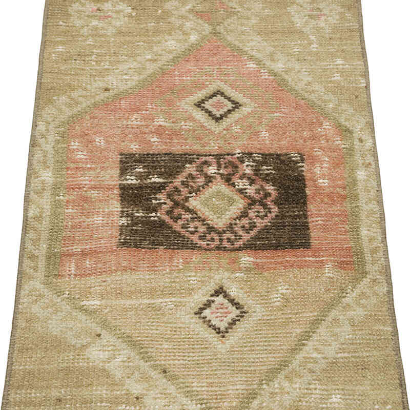 El Dokuma Vintage Halı - 43 cm x 82 cm - K0083385