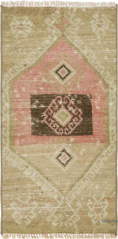 Vintage Turkish Hand-Knotted Rug - 1' 5" x 2' 8" (17" x 32")