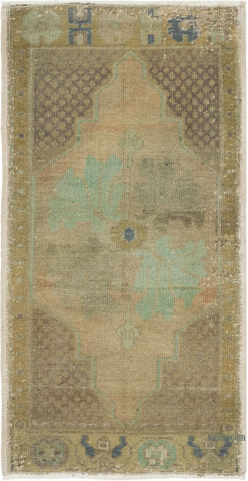 Vintage Turkish Hand-Knotted Rug - 1' 8" x 3' 3" (20" x 39") - K0083387