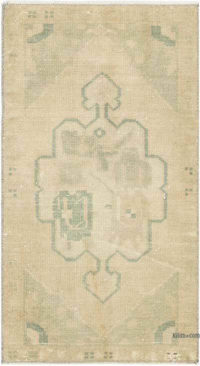 Vintage Turkish Hand-Knotted Rug - 1' 7" x 2' 11" (19" x 35")