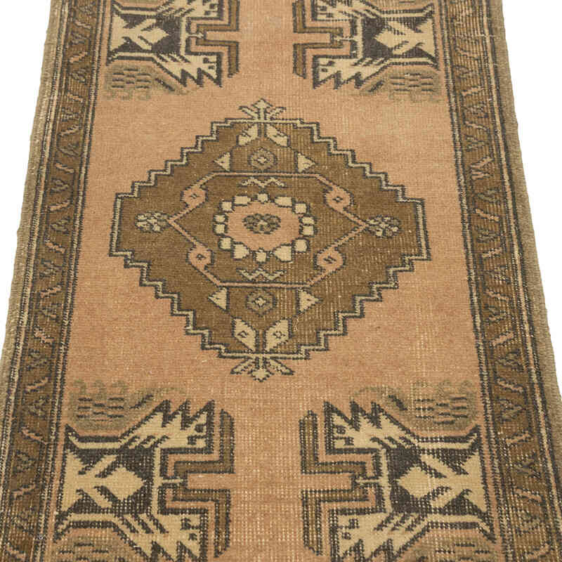 El Dokuma Vintage Halı - 49 cm x 100 cm - K0083392