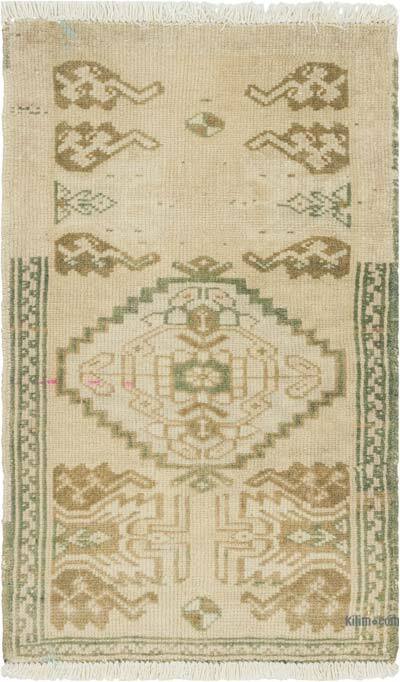 Alfombra Vintage Turca Anudada a Mano - 51 cm x 83 cm