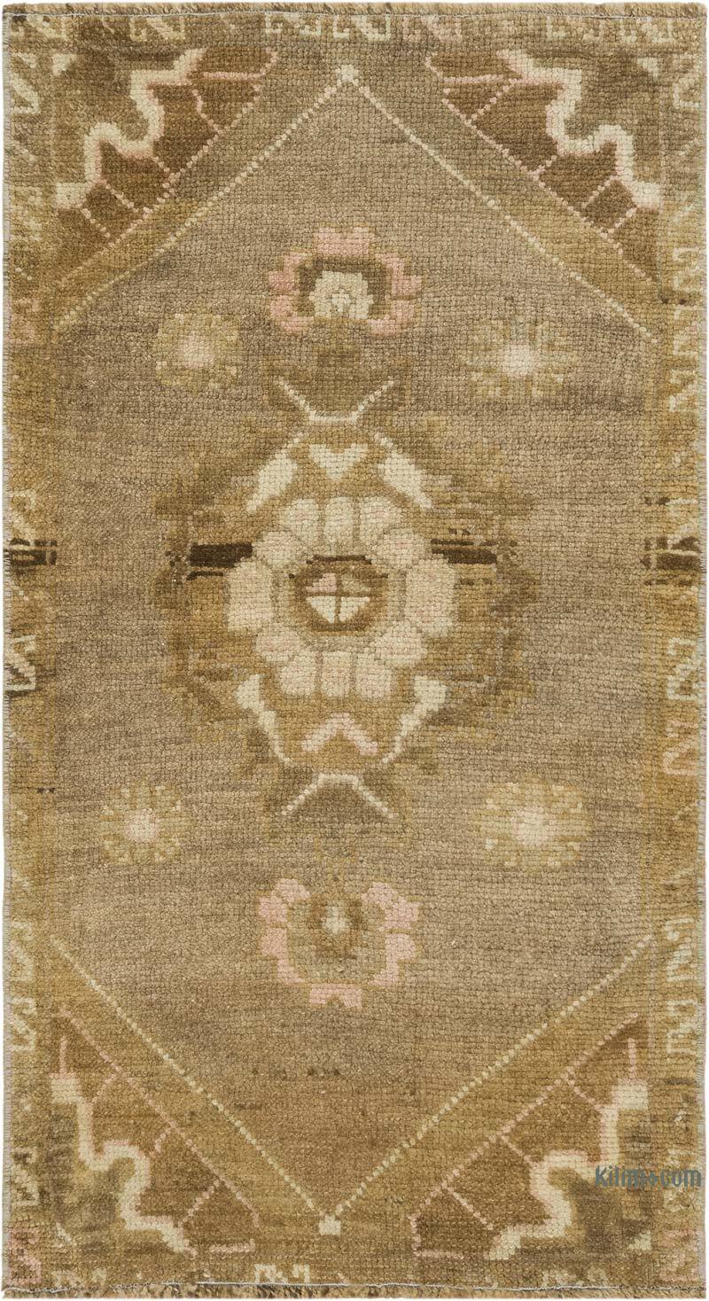 El Dokuma Vintage Halı - 49 cm x 90 cm - K0083396