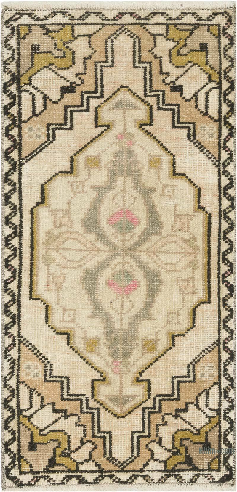 Vintage Turkish Hand-Knotted Rug - 1' 5" x 2' 11" (17" x 35") - K0083399