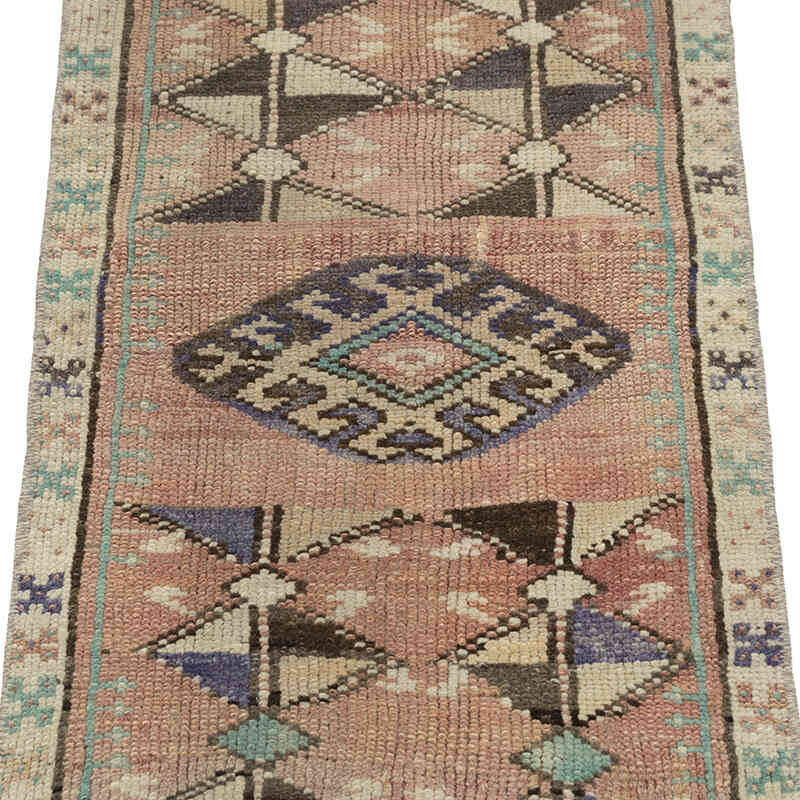 El Dokuma Vintage Halı - 42 cm x 70 cm - K0083400