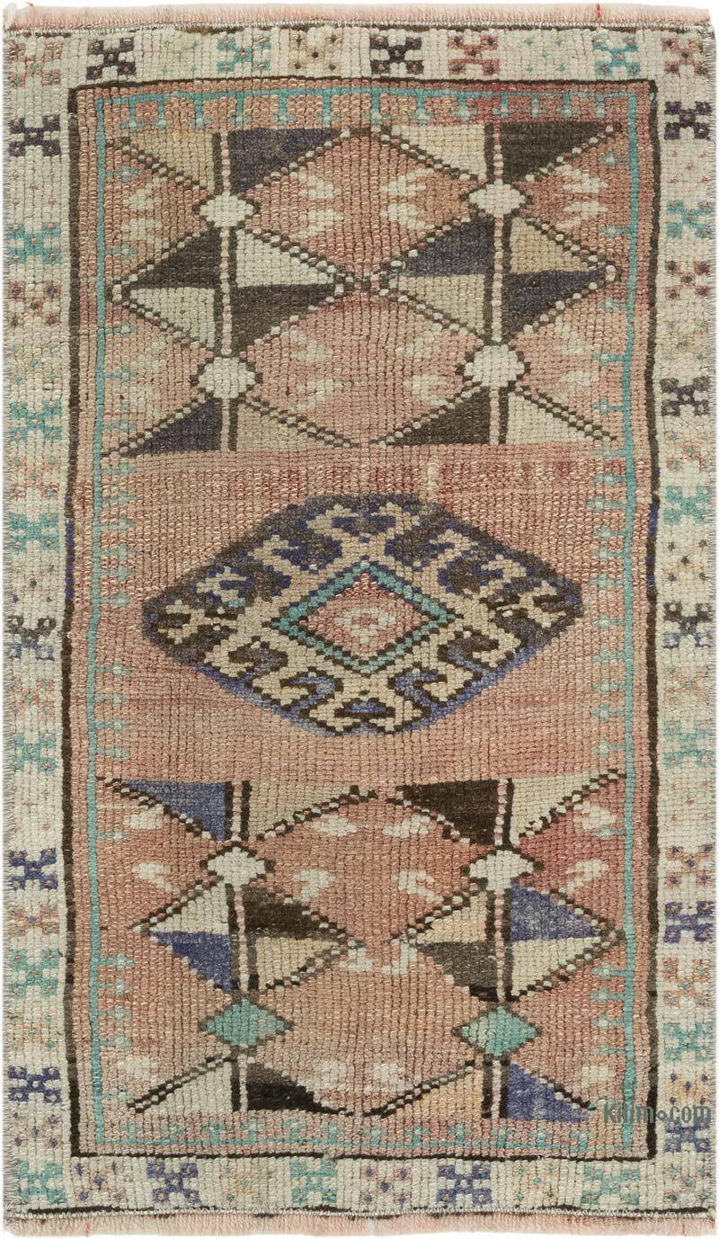 El Dokuma Vintage Halı - 42 cm x 70 cm - K0083400