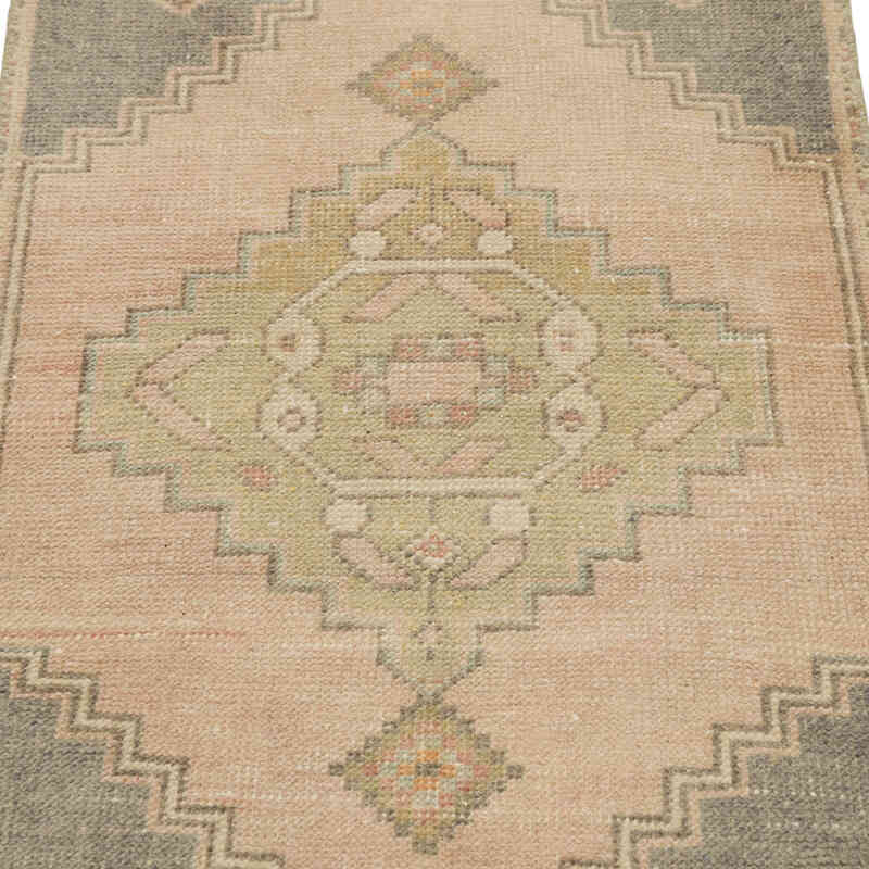 El Dokuma Vintage Halı - 53 cm x 108 cm - K0083403