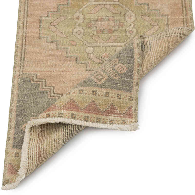 El Dokuma Vintage Halı - 53 cm x 108 cm - K0083403