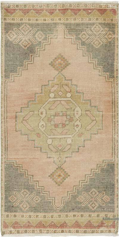 Vintage Turkish Hand-Knotted Rug - 1' 9" x 3' 7" (21" x 43")