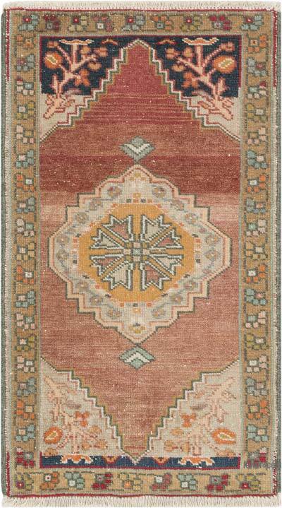 Vintage Turkish Hand-Knotted Rug - 1' 8" x 2' 11" (20" x 35")