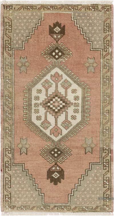 Vintage Turkish Hand-Knotted Rug - 1' 7" x 2' 9" (19" x 33")