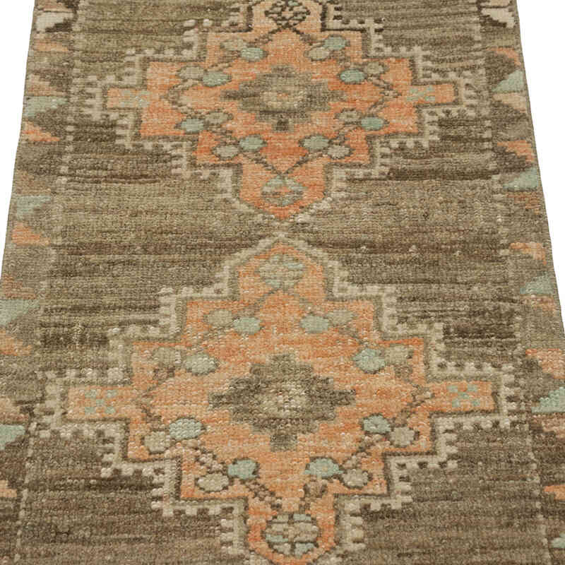 El Dokuma Vintage Halı - 48 cm x 81 cm - K0083410