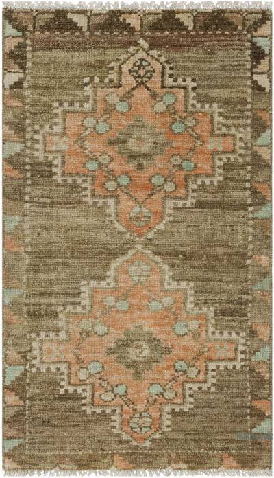 El Dokuma Vintage Halı - 48 cm x 81 cm