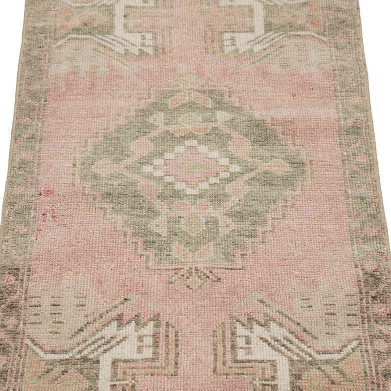 Alfombra Vintage Turca Anudada a Mano - 44 cm x 95 cm - K0083411