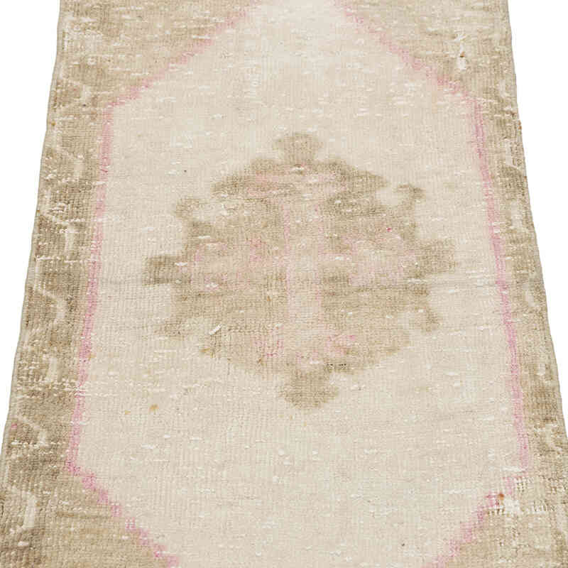 Alfombra Vintage Turca Anudada a Mano - 46 cm x 93 cm - K0083412