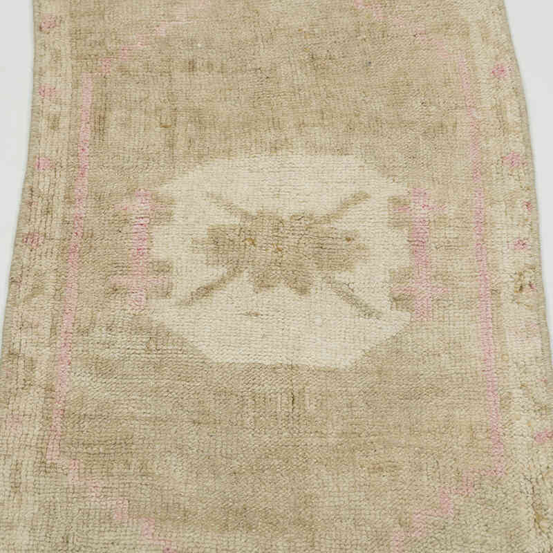 El Dokuma Vintage Halı - 41 cm x 72 cm - K0083413
