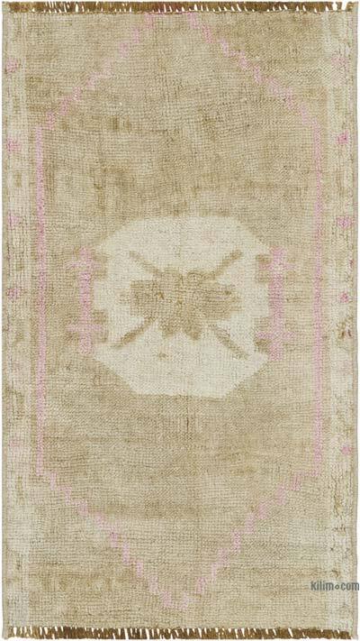 Alfombra Vintage Turca Anudada a Mano - 41 cm x 72 cm