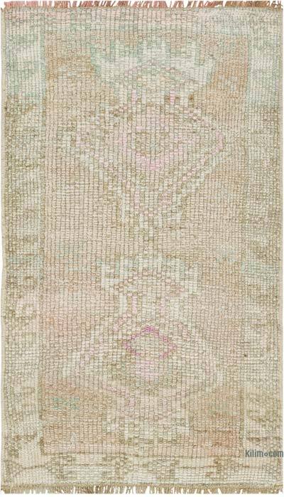 Vintage Turkish Hand-Knotted Rug - 1' 7" x 2' 7" (19" x 31")