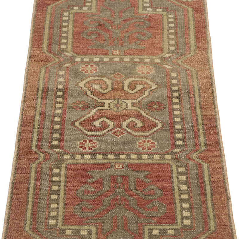El Dokuma Vintage Halı - 40 cm x 97 cm - K0083415
