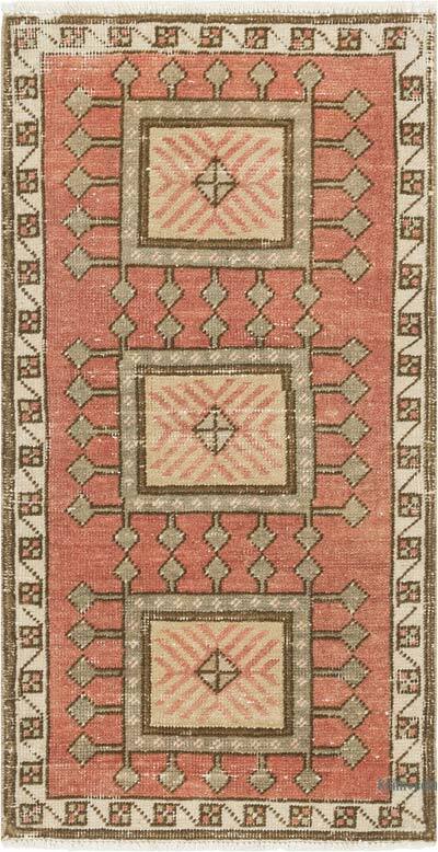 El Dokuma Vintage Halı - 50 cm x 94 cm