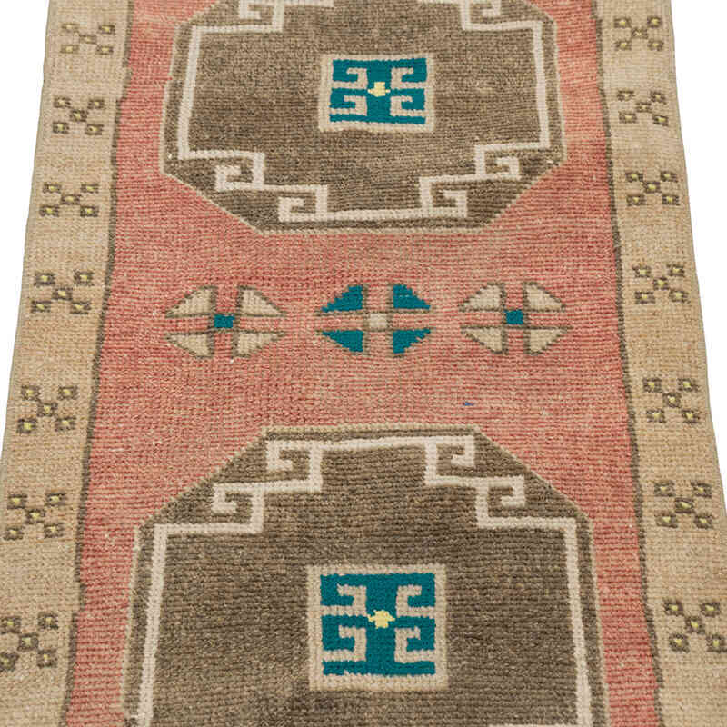 Vintage Turkish Hand-Knotted Rug - 1' 7" x 3'  (19" x 36") - K0083421
