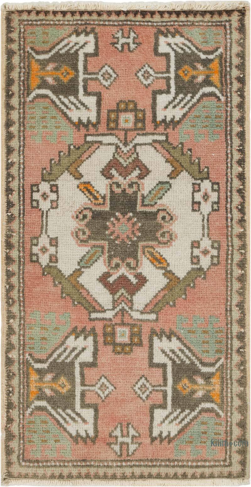 Vintage Turkish Hand-Knotted Rug - 1' 7" x 3'  (19" x 36") - K0083422