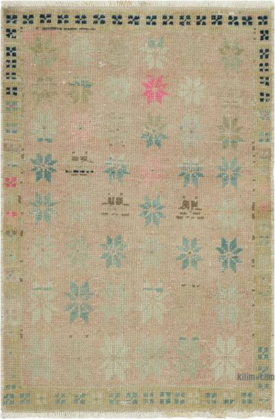 El Dokuma Vintage Halı - 56 cm x 85 cm