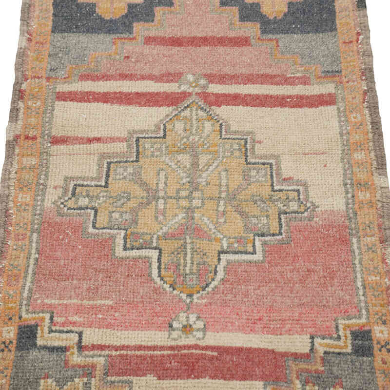 El Dokuma Vintage Halı - 48 cm x 92 cm - K0083424