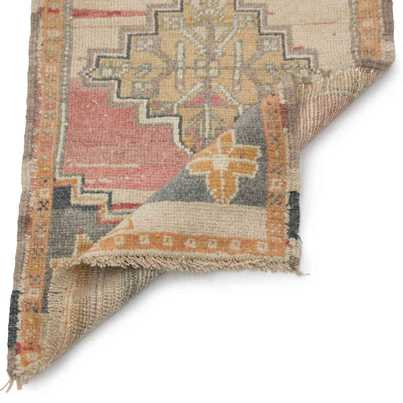 El Dokuma Vintage Halı - 48 cm x 92 cm - K0083424