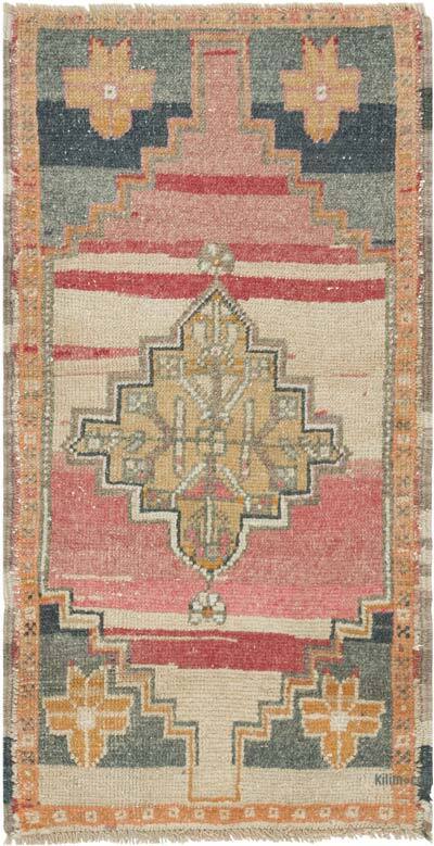 El Dokuma Vintage Halı - 48 cm x 92 cm