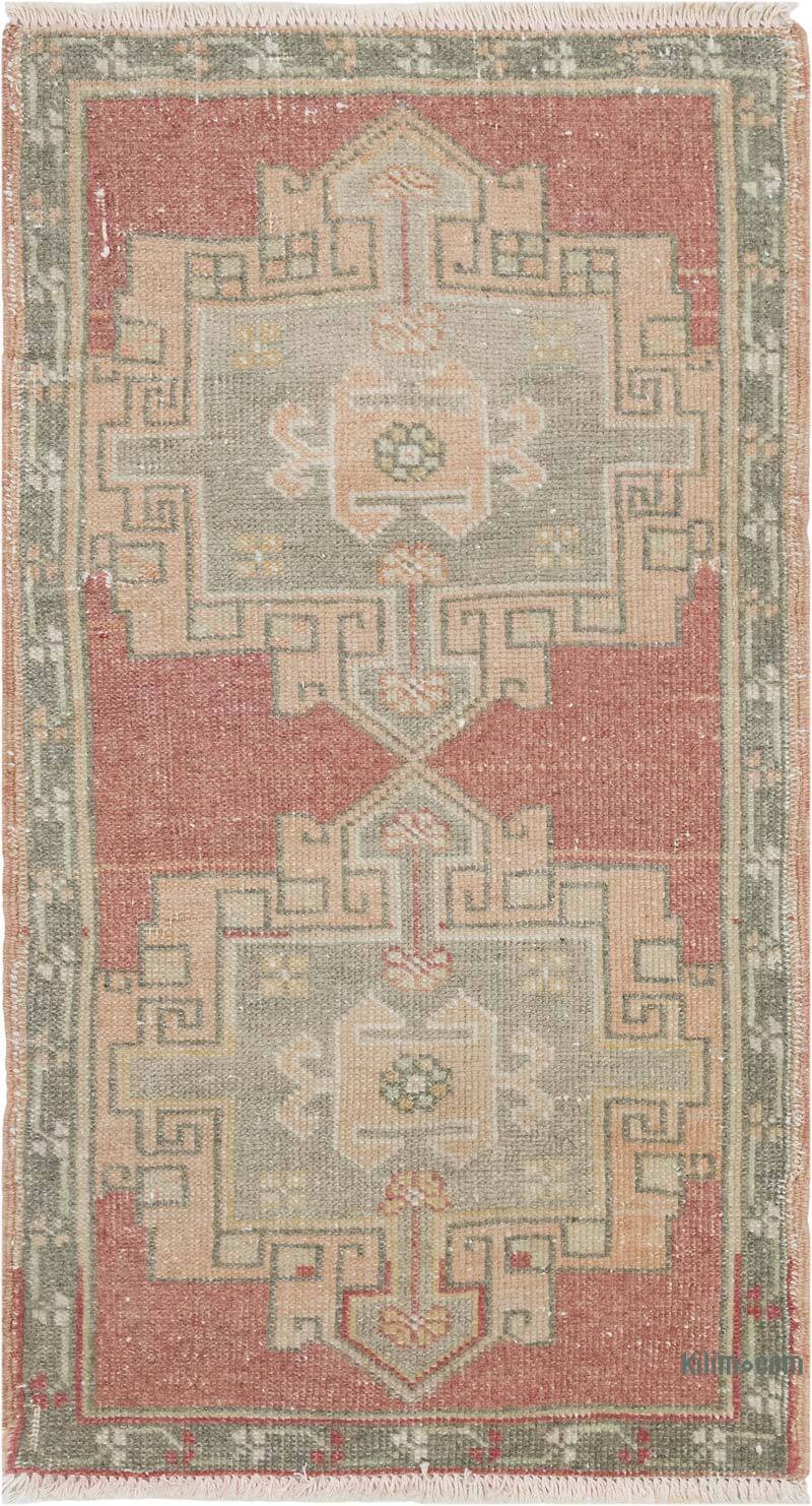 Alfombra Vintage Turca Anudada a Mano - 50 cm x 90 cm - K0083426