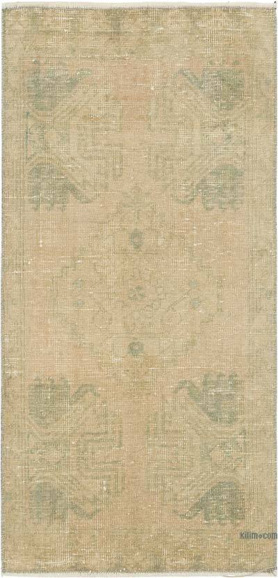 Vintage Turkish Hand-Knotted Rug - 1' 7" x 3' 3" (19" x 39")