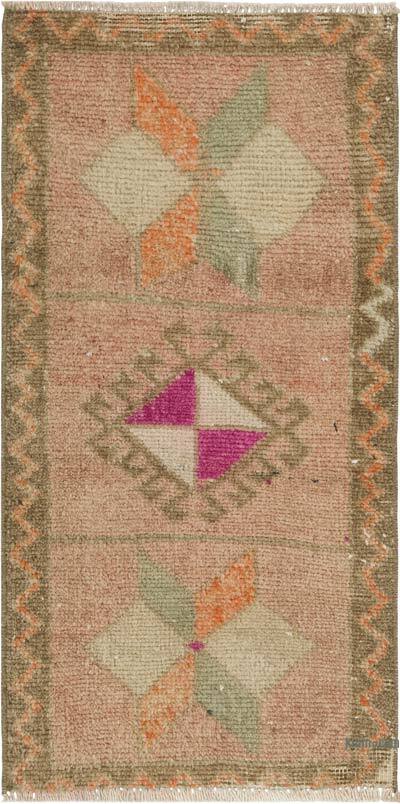 Vintage Turkish Hand-Knotted Rug - 1' 5" x 2' 10" (17" x 34")