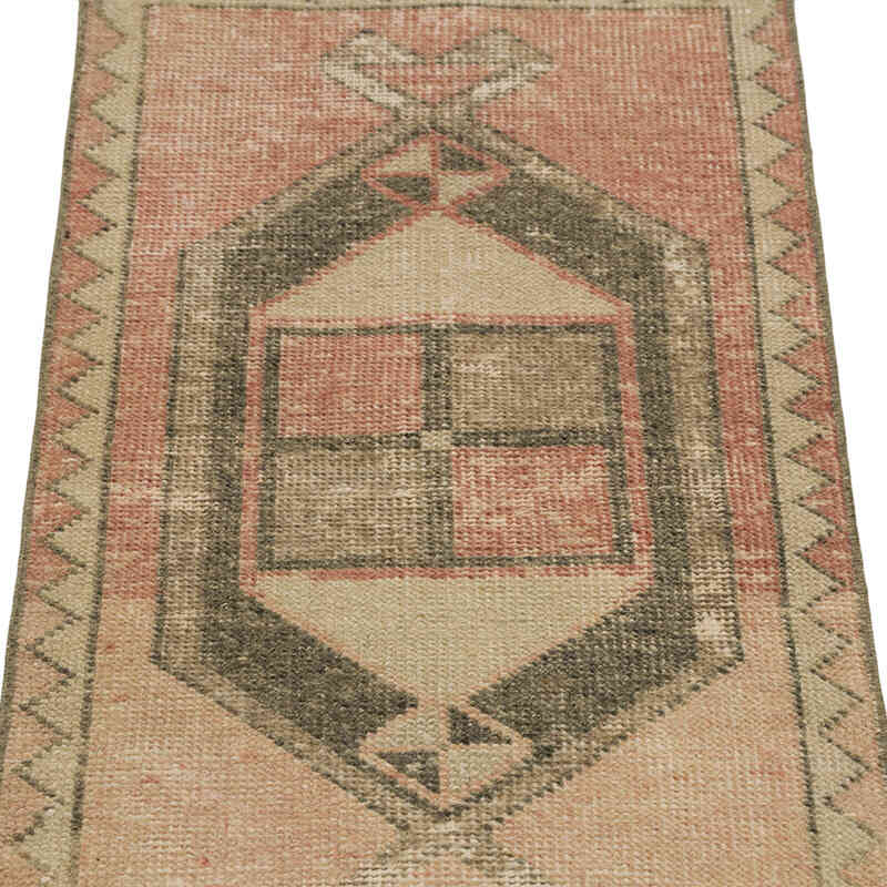 El Dokuma Vintage Halı - 50 cm x 98 cm - K0083436