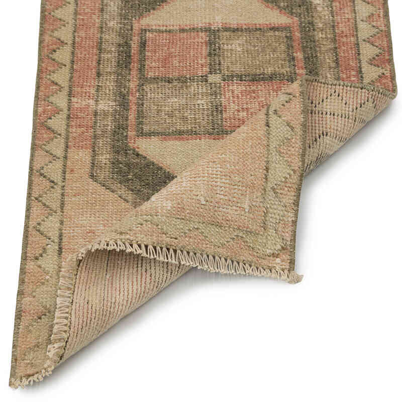 El Dokuma Vintage Halı - 50 cm x 98 cm - K0083436