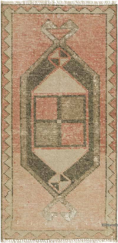 Vintage Turkish Hand-Knotted Rug - 1' 8" x 3' 3" (20" x 39")