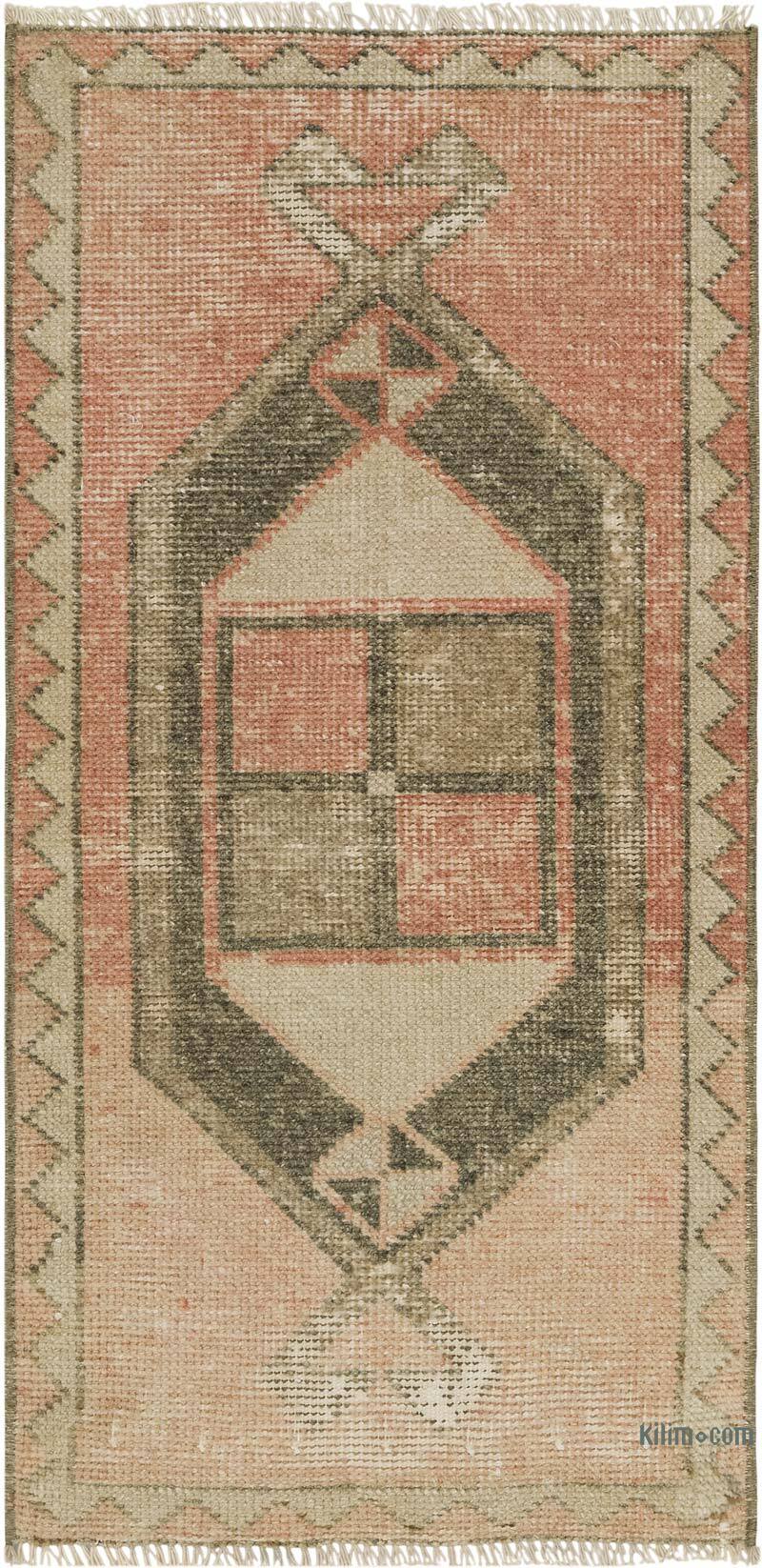 El Dokuma Vintage Halı - 50 cm x 98 cm - K0083436