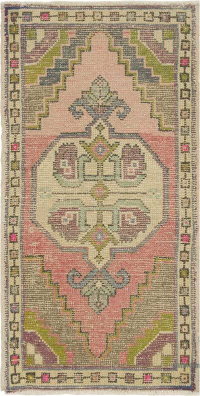 El Dokuma Vintage Halı - 54 cm x 104 cm