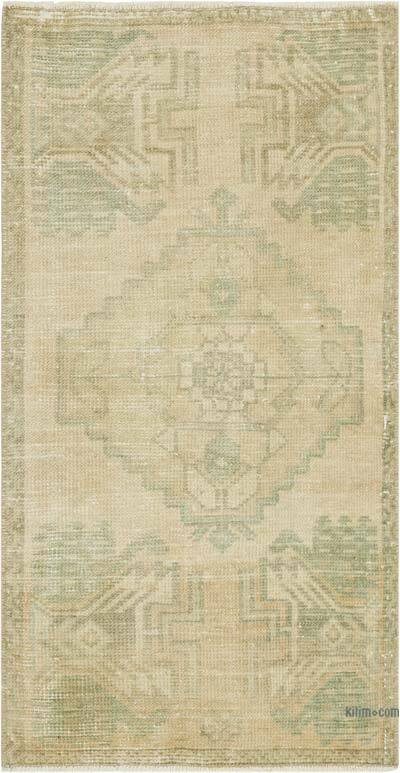 Vintage Turkish Hand-Knotted Rug - 1' 7" x 3'  (19" x 36")