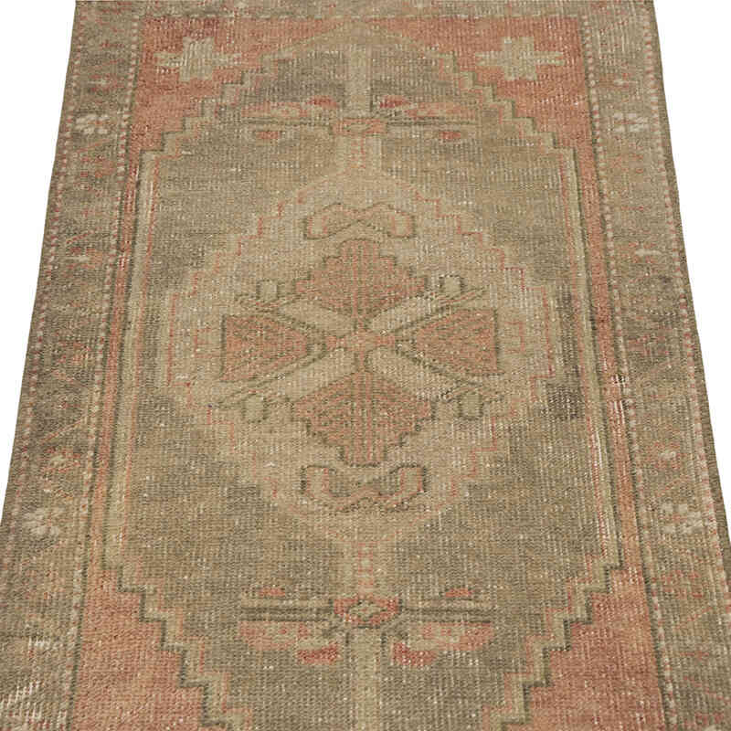 El Dokuma Vintage Halı - 47 cm x 86 cm - K0083440