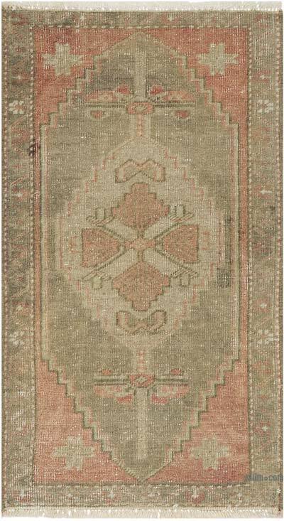 Vintage Turkish Hand-Knotted Rug - 1' 7" x 2' 10" (19" x 34")