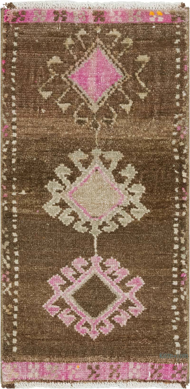 Vintage Turkish Hand-Knotted Rug - 1' 5" x 2' 9" (17" x 33") - K0083441