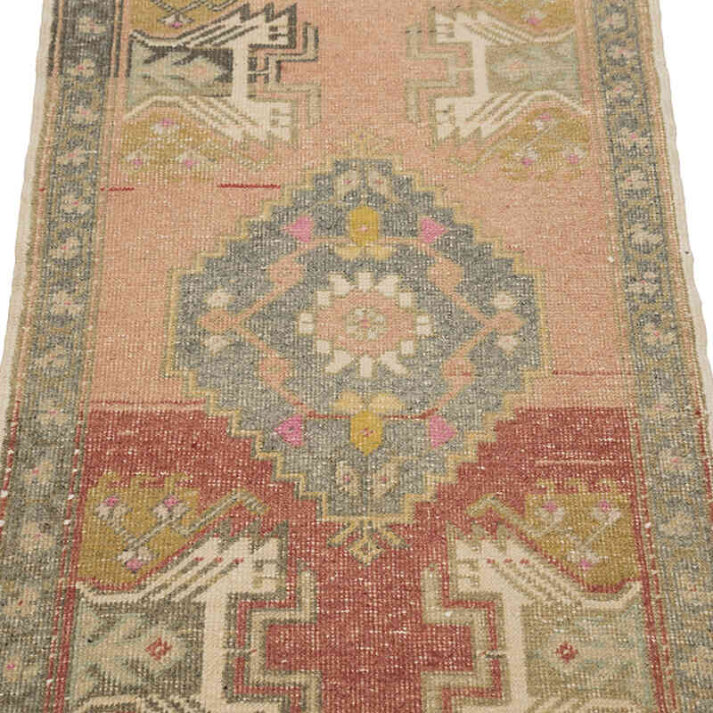 Alfombra Vintage Turca Anudada a Mano - 53 cm x 105 cm - K0083442
