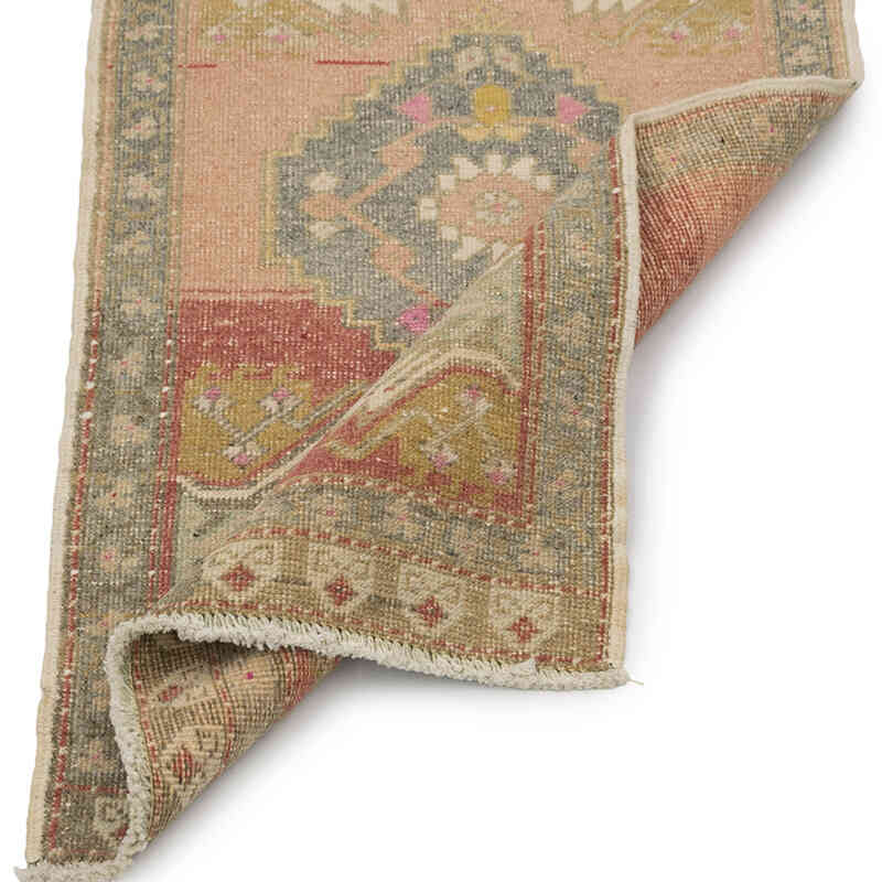 Alfombra Vintage Turca Anudada a Mano - 53 cm x 105 cm - K0083442
