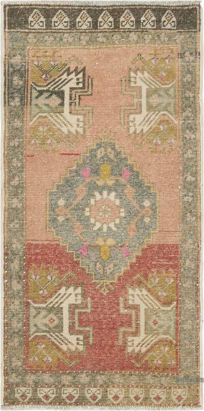 El Dokuma Vintage Halı - 53 cm x 105 cm