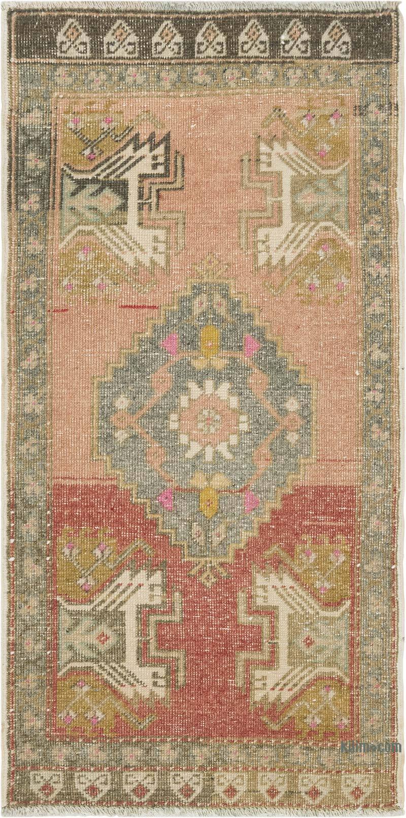 Alfombra Vintage Turca Anudada a Mano - 53 cm x 105 cm - K0083442