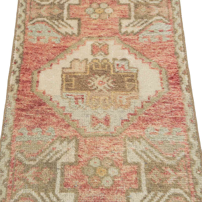El Dokuma Vintage Halı - 46 cm x 82 cm - K0083445