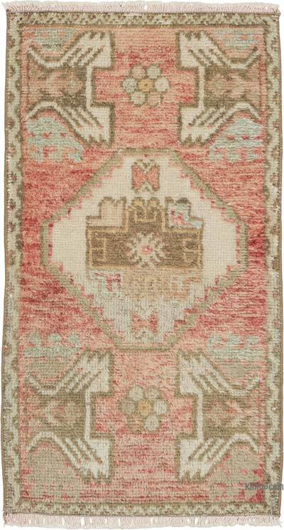 El Dokuma Vintage Halı - 46 cm x 82 cm