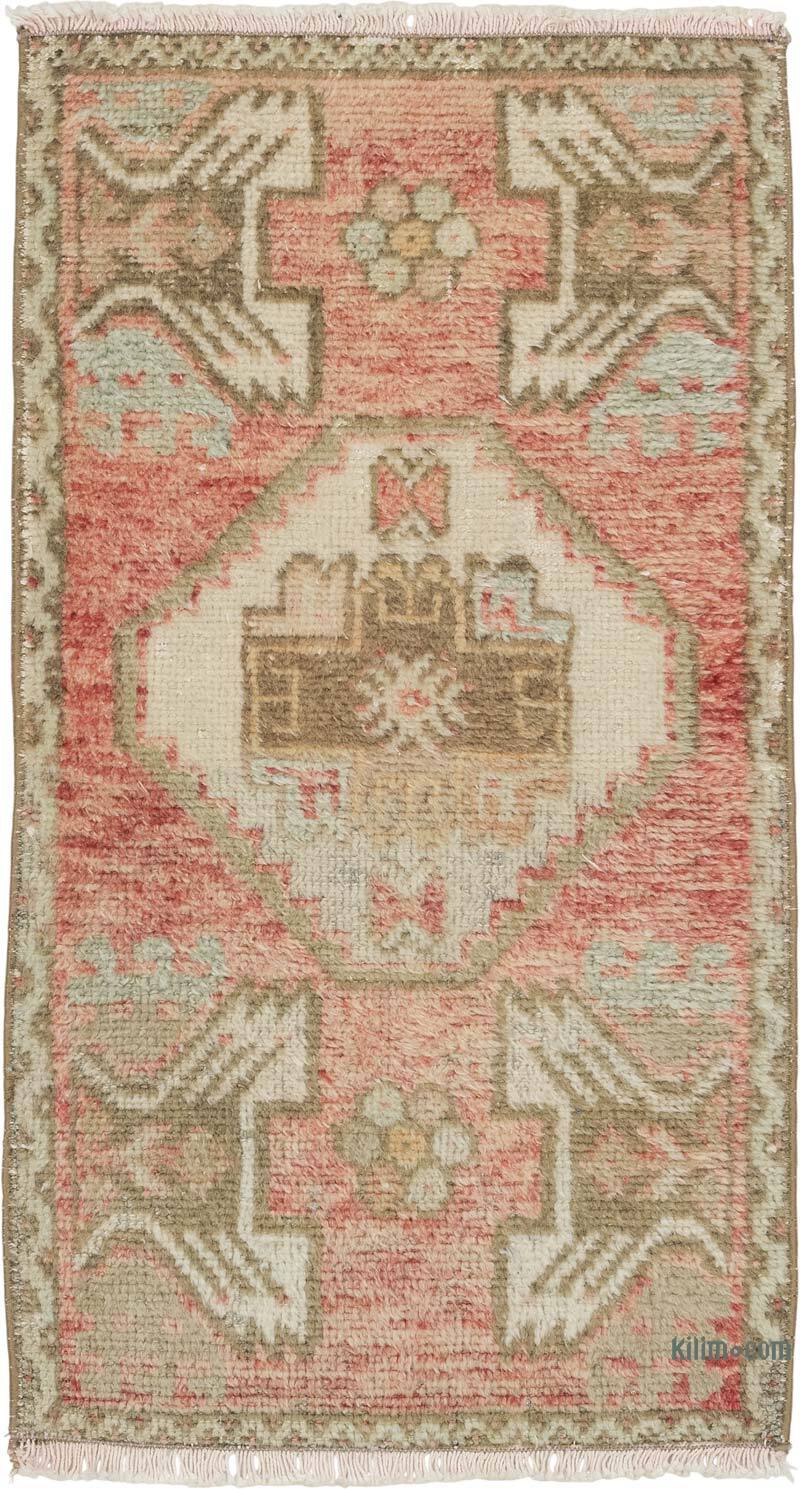 El Dokuma Vintage Halı - 46 cm x 82 cm - K0083445